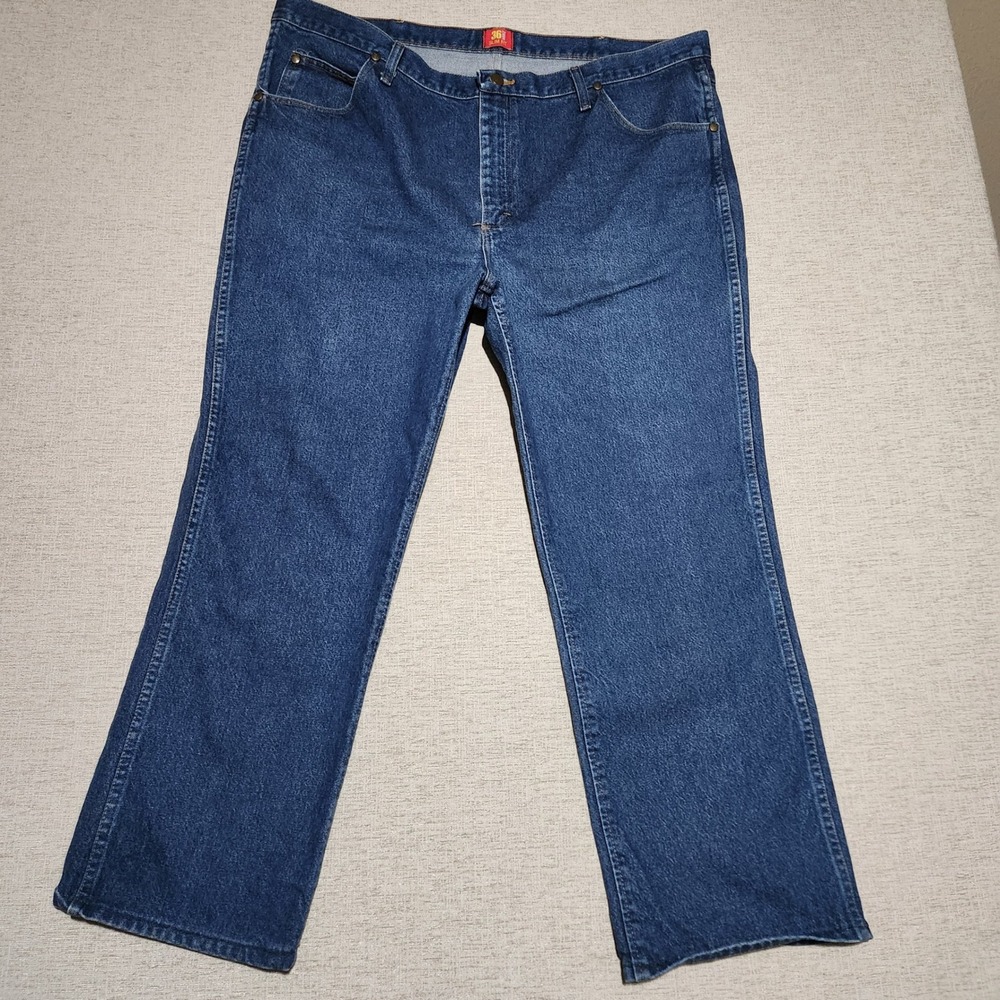 Wrangler Jeans Mens 42x30 Blue 36MWZPD Regular Fit Straight Leg Denim